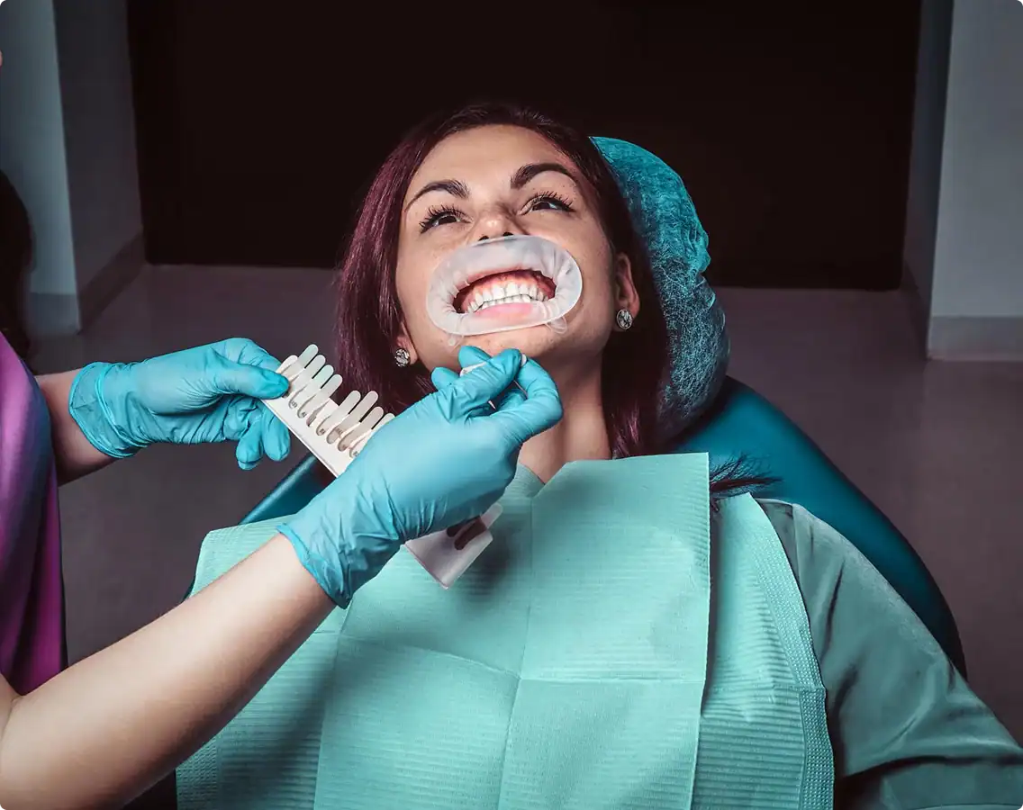 Patient undergoing dental extraction procedure
