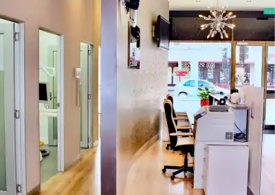 Modern office reception and dental rooms