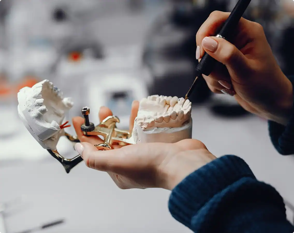 Dental examination in progress