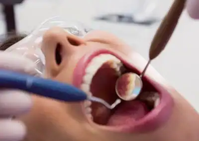 Dental examination in progress