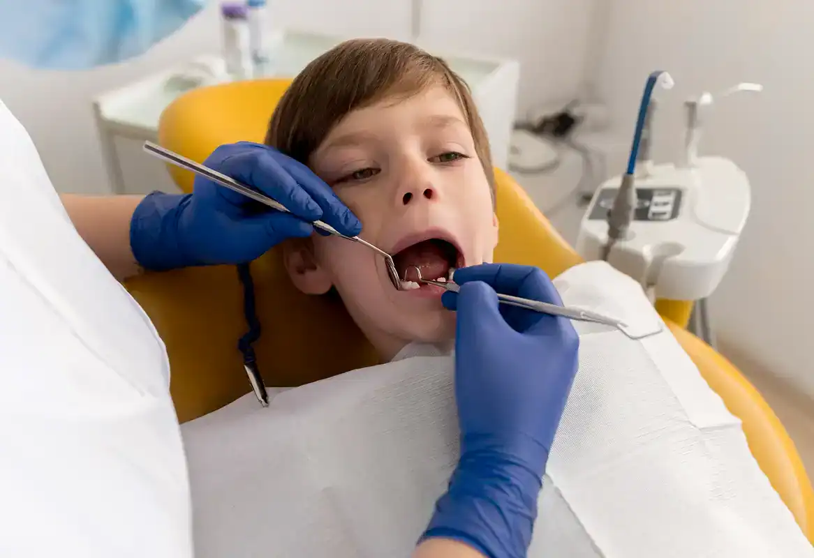 Treatment Procedure Patient smiling at dentist appointment