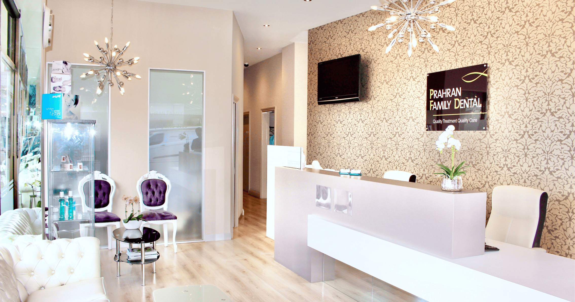 Dental-clinic-reception-and-treatment-area-at-Prahran-Family-Dental